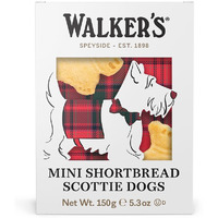 Walkers All-Butter Mini Scottie Dog Shaped Shortbread - 51-Count Carton - Authentic Shortbread Cookies From Scotland