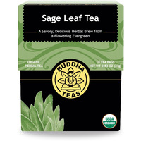 Buddha Teas Organic Sage Leaf Tea - Ou Kosher, Usda Organic, Ccof Organic, 18 Bleach-Free Tea Bags