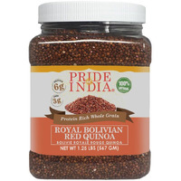 Pride Of India - Natural Red Royal Quinoa - 100% Bolivian Superior Grade Protein Rich Whole Grain, 1.25 Pound (20Oz) Jar