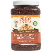 Pride Of India - Natural Royal Red Bolivian Quinoa - Protein Rich Whole Grain Jar, 3 Lbs Jar