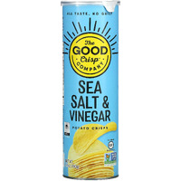 The Good Crisp Company, Salt And Vinegar, Gluten Free Potato Chips (5.6 Ounce Canisters, Pack Of 8), Non-Gmo, Allergen Friendly, Potato Chip Snack Pack, Gluten Free Snacks
