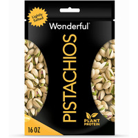 Wonderful Pistachios In Shell, Lightly Salted Nuts, 16 Ounce Resealable Bag, Protein Snacks, Gluten Free, Healthy Snacks