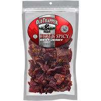 Old Trapper Beef Jerky, Hot & Spicy 10-Ounce Individual Pack, Tender And Spicy Meat Snacks For Lunches Or Between Meals, 11 Grams Of Protein And 70 Calories Per Ounce (Pack Of One)