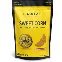 Craize Sweet Corn Crisps | Gluten Free, Vegan, Kosher, Toasted Corn Crackers | 4 Oz Each