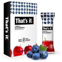 That's It Apple 100% Natural Real Fruit Bar, Best High Fiber Vegan, Gluten Free Healthy Snack, Paleo For Children & Adults, Non Gmo, No Added Sugar, 1.2 Ounce (Pack Of 12)