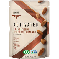 Living Intentions Sprouted Transitional Almonds - Nongmo - Gluten Free - Vegan - Paleo - Kosher - 6 Ounces