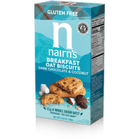 Nairn's Gluten-Free Chocolate & Coconut Breakfast Biscuits - Healthy, Tasty, High Fiber, Non-Gmo, No Artificial Colors, Flavors, Or Preservatives, Safe For Celiacs, 5.64Oz