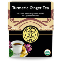 Buddha Teas Organic Turmeric Ginger Tea - Ou Kosher, Usda Organic, Ccof Organic, 18 Bleach-Free Tea Bags