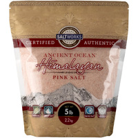 Saltworks Ancient Ocean Himalayan Pink Salt, Fine Grain, 5 Pound Bag