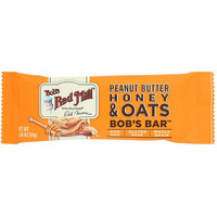 Bob's Red Mill Peanut Butter Honey & Oats Snack Bar - 1.76 Ounce (Pack Of 12) - Gluten Free, Non-Gmo, Whole Grain
