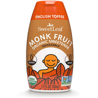 Sweetleaf English Toffee Liquid Monk Fruit - Monk Fruit Liquid Sweetener Drops, Organic Monk Fruit Extract, Zero Calorie Sweetener, Sugar Free, Keto Friendly, Erythritol Free - 1.7 Fl Oz