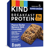 Kind Dark Chocolate Peanut Butter Banana Breakfast Bar, 0.88 Ounce (Pack Of 8)