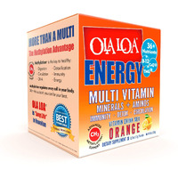 Ola Loa Energy Orange Multi Vitamin Drink Mix - Amino Energy Powder, Gluten Free, Detox, Dairy Free, Caffeine Free - Drink Your Vitamins For The Rigors Of Daily Life - 30 Packets (8.25Oz)