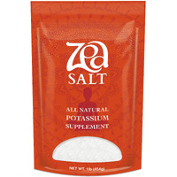 Zea Low Sodium Salt Substitute With Real Salt-Taste - 80% Potassium Chloride Enriched Salt Alternative For High Blood Pressure - Organic Healthy Salt Substitution - Natural Food Seasoning - 1 Lb