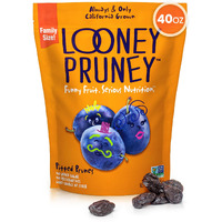 Looney Pruney Pitted Dried Prunes For The Family | Always California-Grown | Kosher | No Added Sugar & No Preservatives (40 Oz)