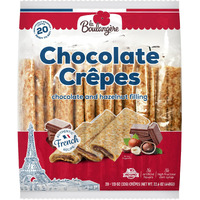 La Boulangere Chocolate Hazelnut Crepes, Individually Wrapped, Non Gmo, Free From Artificial Flavors & Colors, 20-Count