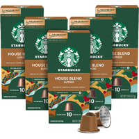 Starbucks By Nespresso Original Line, House Blend, Medium Roast Coffee, 50-Count Espresso Pods