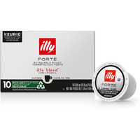 Illy Forte K Cup Coffee Pod, Bold And Intense, Extra Dark Roast Coffee K-Cups, Made With 100% Arabica Coffee, All-Natural, No Preservatives, Coffee Pods For Keurig Machines, 10 Count (Pack Of 1)