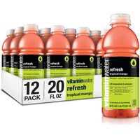 Vitaminwater Refresh Electrolyte Enhanced Water W/Vitamins, Tropical Mango Drinks, 20 Fl Oz, 12 Pack