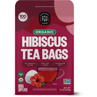 Fgo Organic Hibiscus Tea, 100 Count, Eco-Conscious Tea Bags, Caffeine Free, Packaging May Vary (Pack Of 1)
