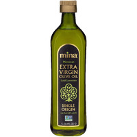 Mina Olive Oil Extra Virgin 33.8 Fl Oz, New Harvest, Polyphenol Rich Olive Oil For Cooking, Moroccan Extra Virgin Olive Oil, Single Origin Olive Oil, Cold Extraction, Less Than 0.2% Acidity, 1 L