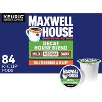Maxwell House Decaf House Blend Medium Roast K-Cup Coffee Pods, 84 Ct., Box