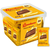 Bauducco Choco Biscuit Cookies, 25.3 Oz (Pack Of 40) - Crispy & Delicious Chocolate Cookies, Individually Wrapped For Snacks, Dessert & Lunch Boxes - 2 Cookies Per Pack