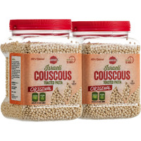 Barons Original Israeli Couscous Toasted Pasta | 100% Natural Pearled Noodles For Salads, Soups & Side Dishes | Cooks In 10 Minutes! | Kosher| 2 Pack 21.16Oz Jars