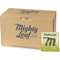 Mighty Leaf White Orchard Tea, Delicate White Tea With Tropical Fruit, Packed In Silk Bags, 100 Foil-Wrapped Pouches