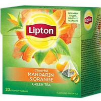 Lipton Green Tea Pyramids, Mandarin Orange 20 Ct , Imported