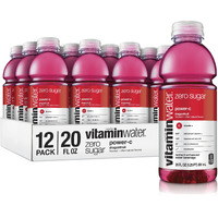Vitaminwater Zero Sugar Power-C, Electrolyte Enhanced Water W/Vitamins, Dragonfruit Drinks, 20 Fl Oz (Pack Of 12)