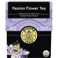 Buddha Teas Organic Passion Flower Tea - Ou Kosher, Usda Organic, Ccof Organic, 18 Bleach-Free Tea Bag
