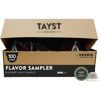 Tayst Coffee Pods, Vanilla Cream And Happy Hazelnut Medium Roast, K Cups Compatible With Keurig Coffee Maker, Sustainable Single Serve, Pack Of 100
