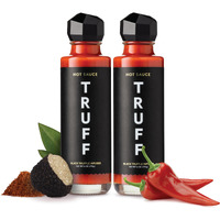 Truff Hot Sauce, Gourmet Hot Sauce With Ripe Chili Peppers, Black Truffle, Organic Agave Nectar, An Ultra Unique Flavor Experience In A 6 Oz Bottle (2 Pack)