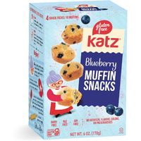 Katz Gluten Free Blueberry Muffin Snacks | Dairy Free, Nut Free, Soy Free, Gluten Free | Kosher (1 Pack, 6 Ounce)