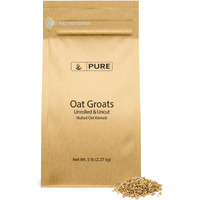 Pure Original Ingredients Oat Groats, Whole, Uncut & Hulless, High In Protein, Oat Kernels (5 Pound)