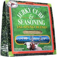 Hi Mountain Jerky Seasoning And Cure Kit | Jalapeno Blend | Beef Jerky Seasoning | Perfect For Beef, Venison, Elk, & Deer | Seasons Up To 15 Lbs. Of Meat (1 Box)