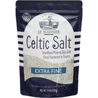 Le Marinier French Sea Salt Extra Fine, 1.1Lb - 18Oz. Mineral Rich 100% Natural And Unrefined Sea Salt Organic Mineral Coarse. Hand Harvested Mineral Salt, (1.1Lb Extra Fine)