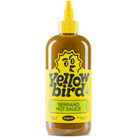 Yellowbird Organic Serrano Hot Sauce 19.6 Oz. Tabletop Size (Kinda Hot | 1 Bottle | Made W/ Organic Garlic, Cucumber, & Lime)