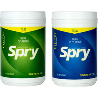 Spry Fresh Natural Xylitol Stronger Longer Chewing Gum Dental Defense System Aspartame-Free Sugar Free Gum (Variety Pack, 550 Count - Pack Of 2)
