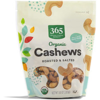 365 Everyday Value Organic Roasted & Salted Cashews, 10 Oz