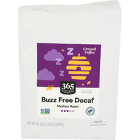 365 By Whole Foods Market, Buzz Free Decaf Ground Coffee, Medium Roast, 24 Ounce