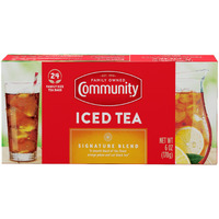 Community Coffee Signature Iced Tea, 144 Family Size Tea Bags, 24 Count Box (Pack Of 6)