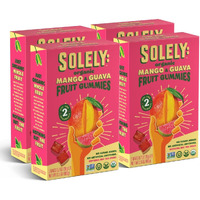 Solely - Organic Mango & Guava Whole Fruit Gummies (Pack Of 4 Boxes, 5 Bags Per Box) - Real Fresh Fruit - Healthy Snacks For Adults & Kids - Non Gmo, Vegan Snacks, Shelf Stable - 20 Bags (3.5 Oz)