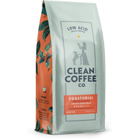 Clean Coffee Co. - Low Acid Medium-Dark Roast, Tested For Molds And Toxins, Papua New Guinea Blend, Notes Of Milk Chocolate And Roasted Almonds (Whole Bean, 12 Oz Bag)