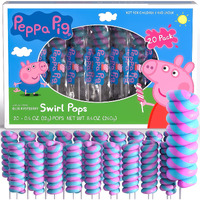 Primary Colors Candy Peppa Pig Swirl Lollipops 20Pk By Primary Colors Candy - Peppa Pig Candy For Peppa Pig Party Favors & Peppa Pig Cupcake Toppers - Peppa Pig Birthday Party Supplies - Peppa Pig Birthday Decorations