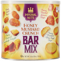 Imperial Mixed Nuts Bar Mix - 32 Oz - Honey Mustard Snack Mix With Sourdough Pretzels, Peanuts, Sesame Chips & Bagel Chips - Savory & Crunchy Party Snack For Daily Use, Bars, Gatherings (Honey Mustard)
