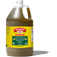 Bragg Organic Extra Virgin Olive Oil - Made With Greek Koroneiki Olives - Cold Pressed Evoo For Marinades & Vinaigrettes - Usda Certified, Non-Gmo, Kosher (128 Ounce)