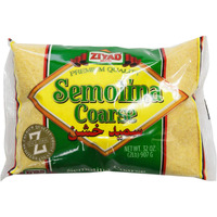 Ziyad Coarse Semolina Wheat, Smeed, Semolina Flour, Perfect For Stews, Soups, Gravy, Baking Breads, Biscuits, Pizza Crust With Low Fat, High Protein, High Fiber! 32Oz