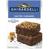 Ghirardelli Salted Caramel Premium Brownie Mix, Includes Salted Caramel Sauce, 16 Oz Boxes (Pack Of 12)
